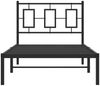 vidaXL Bettgestell mit Kopfteil, Metall schwarz, 90x190 cm Bild 3