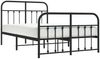 vidaXL Bettgestell mit Kopf- und Fußteil Metall Schwarz 120x190 cm 352593 Bild 5
