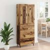 vidaXL Highboard mit Schubladen 2 pcs Altholz Holzwerkstoff 3415629 Bild 4