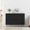 Sideboard, Kommode mit Schubladen Schwarz 102 x 35 x 60 cm Holzwerkstoff j2158p Bild 4