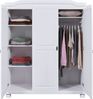 Kleiderschrank >Bastian< (BxHxT 150 x 180 x 56 cm) in Weiss - 150x180x56 (BxHxT) Bild 3