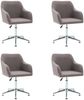 vidaXL Esszimmerstühle Drehbar 4 Stk. Taupe Stoff, Drehbar [278445] Bild 2