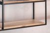 Wandregal 60x40x18 cm Mango Massivholz / Metall Hängeregal Rechteckig, Kleines Design Schweberegal Industrial, Regal Hängend Wohnzimmer, Bücherregal Wand Bild 5