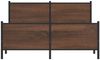 vidaXL Metallbett ohne Matratze Braun Eichen-Optik 160x200 cm 3301372 Bild 5