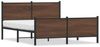 vidaXL Metallbett ohne Matratze Braun Eichen-Optik 160x200 cm 3301372 Bild 2