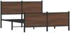vidaXL Metallbett ohne Matratze Braun Eichen-Optik 160x200 cm 3301372 Bild 4