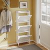 SoBuy FSR151-H-E-W Schuhschrank, MDF, Lackiert, Weiß, 50 x 131 x 19 cm Bild 5
