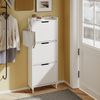 SoBuy FSR151-H-E-W Schuhschrank, MDF, Lackiert, Weiß, 50 x 131 x 19 cm Bild 2