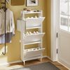 SoBuy FSR151-H-E-W Schuhschrank, MDF, Lackiert, Weiß, 50 x 131 x 19 cm Bild 4