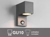 Außenwandleuchte mit Bewegungsmelder, Downlight Anthrazit eckig mit GU10 LED Bild 5