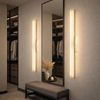2er Set LED Wandlampe, Spiegelleuchte, chrom, Glas, L 79 cm Bild 2