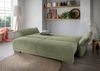 Schlafsofa >Phedra< in 9757 Corto grün, Mikrofaser/Stoff - 242x90x131cm (BxHxT) Bild 4