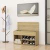vidaXL Schuhbank Sonoma-Eiche 80x30x45 cm Holzwerkstoff 808750 Bild 3