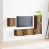 vidaXL TV-Schrankset Wandmontiert 4 pcs Altholz Holzwerkstoff 3409004 Bild 4