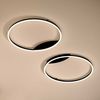 s.luce LED Ring Wandlampe & Deckenleuchte Dimmbar modern rund Aluminium Ø 40cm Bild 4