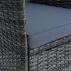 Rattan Gartensessel Polyrattan Stuhl Gartenstuhl 2er Set Sessel Anthrazit-Grau Bild 4