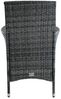 Rattan Gartensessel Polyrattan Stuhl Gartenstuhl 2er Set Sessel Anthrazit-Grau Bild 3