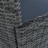 Rattan Gartensessel Polyrattan Stuhl Gartenstuhl 2er Set Sessel Anthrazit-Grau Bild 5