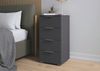 OTTO home Schubkastenkommode Highboard Sideboard Schubladenkommode Kommode Schlafzimmer ASTANA (Breite 40 cm / Höhe 81 cm), mit 4 geräumigen Schubladen, Kantengriff in Alufarben MADE IN GERMANY Bild 2