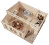 Alpholz Gartenhaus Lausitz Prima Gartenhaus aus Holz Holzhaus mit 40 mm Wandstärke Blockbohlenhaus mit Montagematerial Bild 2