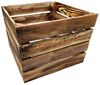 Teramico Holzkiste Holzkiste Obstkiste 40x30x40cm Geflammt, Aufbewahrungsbox Bild 4