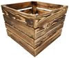 Teramico Holzkiste Holzkiste Obstkiste 40x30x40cm Geflammt, Aufbewahrungsbox Bild 2