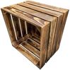 Teramico Holzkiste Holzkiste Obstkiste 40x30x40cm Geflammt, Aufbewahrungsbox Bild 3
