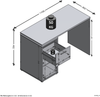 FMD Möbel - ELIAS 10 - Schreibtisch - melaminharzbeschichtete Spanplatte - Anthrazit / Eiche Nb. Kante - 110,6 x 75,2 x 50,3cm Bild 2