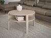 Couchtisch >BREATHTAKER< rund, 4 Fächer, Ablage, sandfarbig - 45,5x74,4cm (HxD) Bild 2