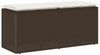 vidaXL Gartenbank mit Kissen Braun 110x40x44 cm Poly Rattan 4104146 Bild 1