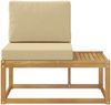 vidaXL Outdoor End Sofa Weiß 91 x 63 x 73 cm Massivholz Akazie 901481 Bild 3