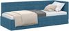 vidaXL Eckbettgestell mit Kopfteil Blau 80 cm x 200 cm Samt 42016367 Bild 2