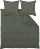 Mako-Brokat-Damast Bettwäsche - Curt Bauer Arezzo 135x200 + 80x80 cm-3825 olive Bild 2