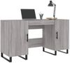 vidaXL Schreibtisch Grau Sonoma 140x50x75 cm Holzwerkstoff 829578 Bild 3