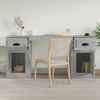 vidaXL Schreibtisch mit Stauraum Grau Sonoma Holzwerkstoff 3185333 Bild 3