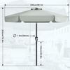 Sonnenschirm 270 cm mit Volant Patioschirm Gartenschirm Terrassenschirm Bild 5