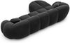 Samtstoff Ecksofa Valderosa L Form - Samtstoff - schwarz - Links Bild 4
