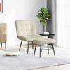 vidaXL Relaxsessel mit Hocker Creme Samt 4012335 Bild 3