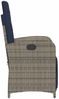 vidaXL Gartensessel mit Fußteil Verstellbar Grau Poly Rattan 365191 Bild 5
