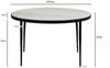 FINEBUY Couchtisch FB116625 Sofatisch Marmor Wohnzimmertisch 70cm rund Tisch Handmade (Edle weiß-graue Marmorplatte mit feiner Maserung), Filigranes Gestell aus schwarzem Eisen Bild 3