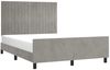 Doppelbett, Bettgestell Modernen ohne Matratze Hellgrau 140x200 cm Samt d2482e Bild 3