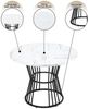 i@home Essgruppe Küchentisch-Set, (5-teilig), Esstisch-Set mit 4 Stühlen, (1 Tsich, 4 Stühle), runder Esstisch mit 100cm Durchmesser und schwarzen Metallbeinen Bild 2