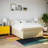 vidaXL Boxspringbett mit Matratze Creme 160x200 cm Stoff 3288251 Bild 4