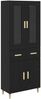 vidaXL Highboard Schwarz Eichen-Optik 69,5 x 34 x 180 cm Holzwerkstoff 3416117 Bild 2