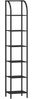 Bücherregal, 6 Ebenen Standregal, DVD-Regal, Schmale Regale, Offenes Regal, Industriestil, Metallrahmen, Geeignet für Arbeitszimmer, Wohnzimmer, Schlafzimmer, Küche, Schwarz Bild 2