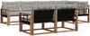 vidaXL Outdoor-Sofagarnitur mit Kissen 7 pcs Natürlich und Hellgrau 3369558 Bild 2