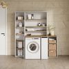 Livinity® Waschmaschinenumbauschrank Paolina, Weiß/Artisan, 93.6x88.2 cm 2 Teile mit Schrank und Regal (1-St) Bild 2