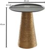 Beistelltisch Gold Schwarz 40 x 40 x 45 cm Anstelltisch Aluminium, Kleiner Sofatisch Metall Rund, Wohnzimmertisch Couch Modern, Couchtisch Hoch Bild 4