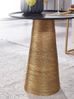 Beistelltisch Gold Schwarz 40 x 40 x 45 cm Anstelltisch Aluminium, Kleiner Sofatisch Metall Rund, Wohnzimmertisch Couch Modern, Couchtisch Hoch Bild 5