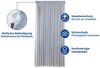 Maximex Türvorhang Insektenschutz, Klettband (1 St), blickdicht, Polyester, Grau-Weiß, zuschneidbar Bild 2